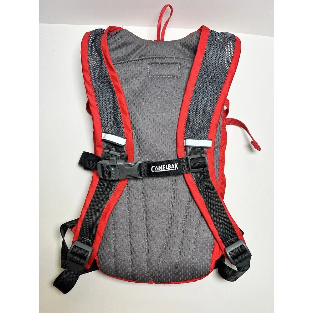 CamelBak Mini M.U.L.E. Kids Hydration Backpack Red White Checkered Zip 1.5 L